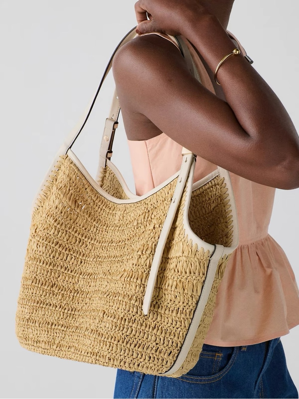 Kate Spade New York UPZ Deco Tote Bag in Natural Straw